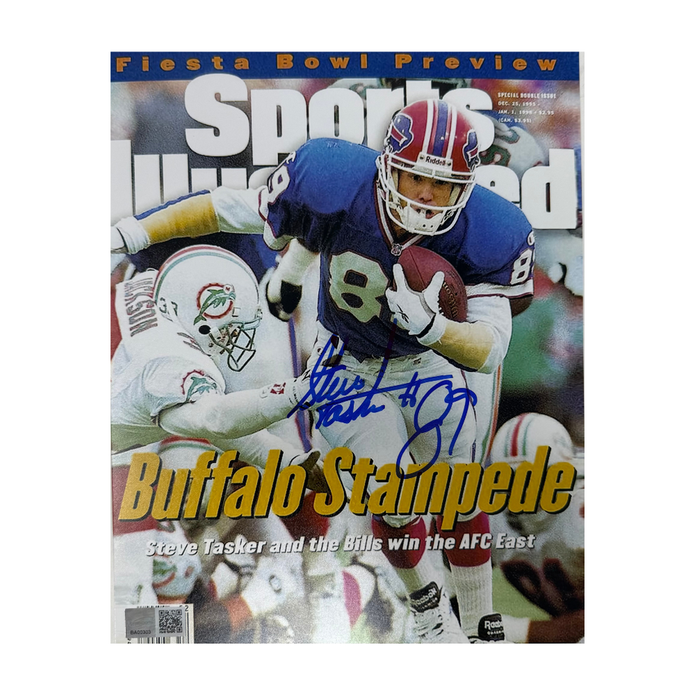 Steve Tasker Signed Buffalo Stampede Sports Illustrated Magazine Photo ...