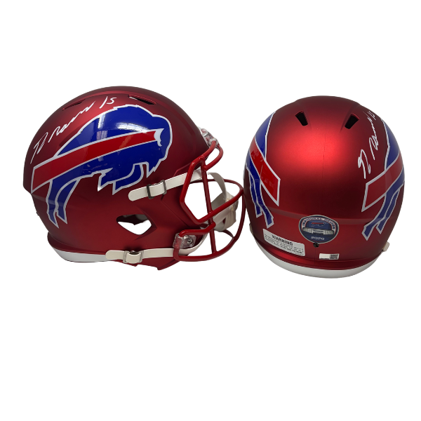 Greg Rousseau Signed TSE Exclusive Riddell Inaugural Buffalo Bills Full Size Red Speed Replica Helmet