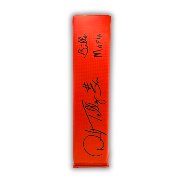 Darryl Talley Signed Replica End Zone Pylon with "Bills Mafia"