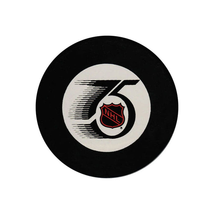 PRE-SALE: Pat LaFontaine Signed 75th Anniversary Logo Puck PRE-SALE TSE Buffalo 