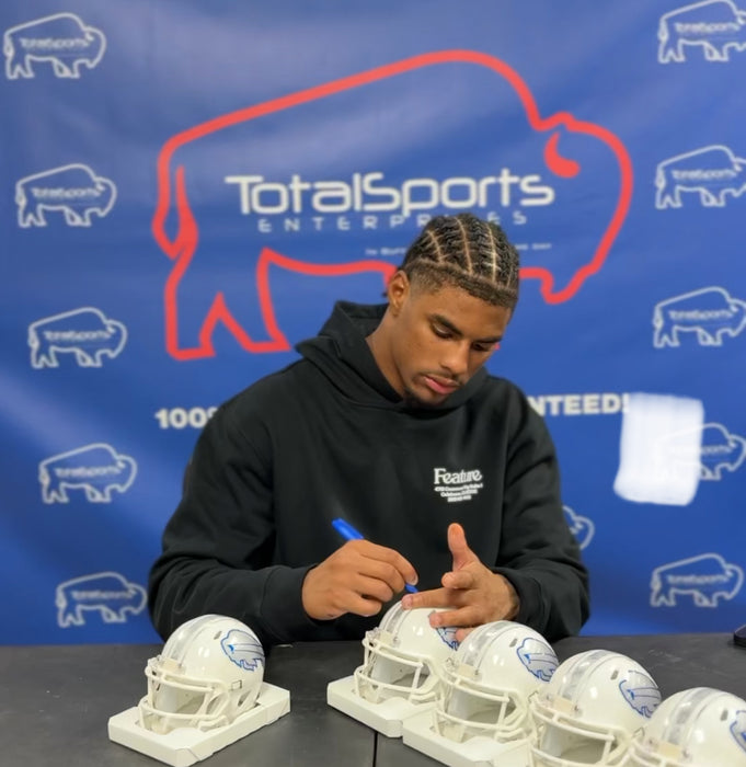 Keon Coleman Signed Buffalo Bills Rivalries Speed Mini Helmet