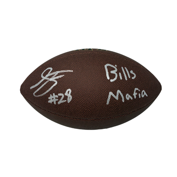 Sam Franklin Jr Signed Wilson Replica Football with "Bills Mafia"