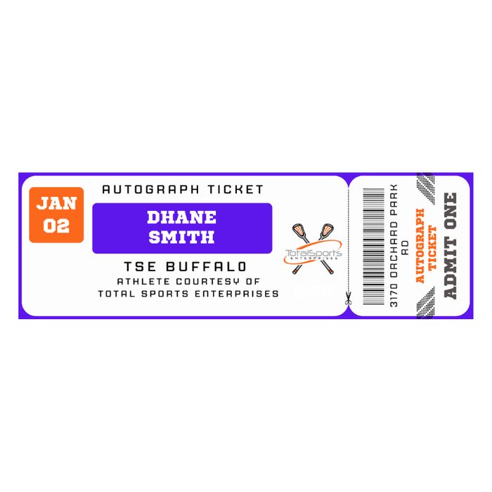 AUTOGRAPH TICKET: Get Any Item of Yours Signed in Person by Dhane Smith