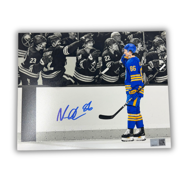 Noah Ostlund Signed Celebrating with Bench Spotlight Photo