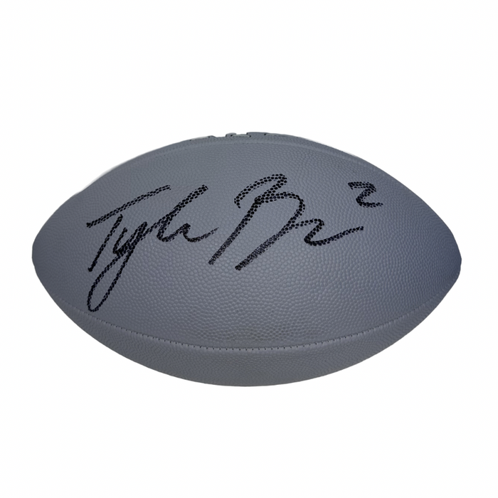 Tyler Bass Signed Grey Wilson Replica Football