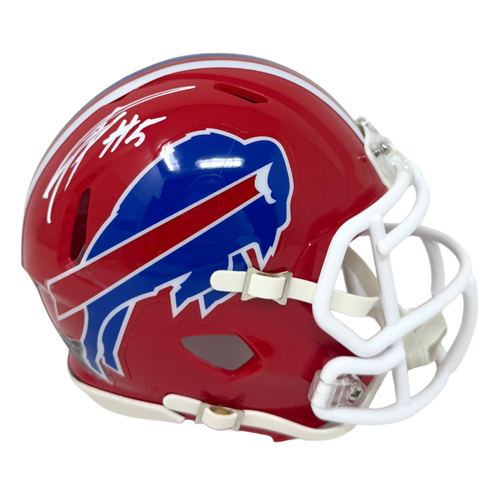 Joshua Palmer Signed Buffalo Bills Red Throwback Speed Mini Helmet