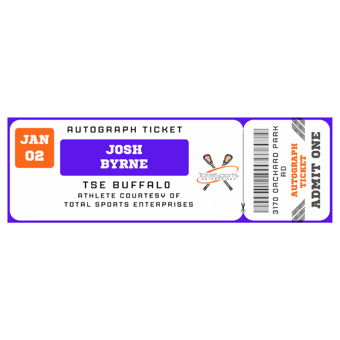 AUTOGRAPH TICKET: Get Any Item of Yours Signed in Person by Josh Byrne