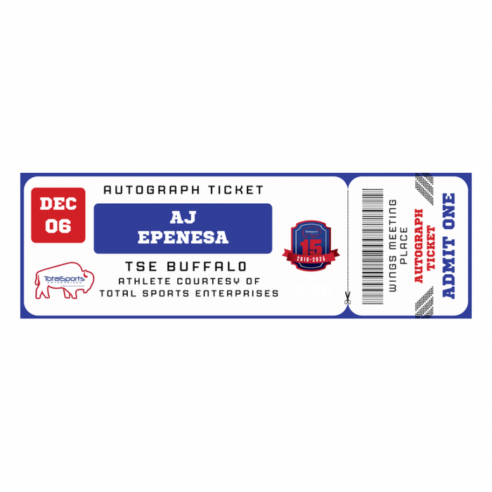 AUTOGRAPH TICKET: Get Any Item of Yours Signed in Person by AJ Epenesa