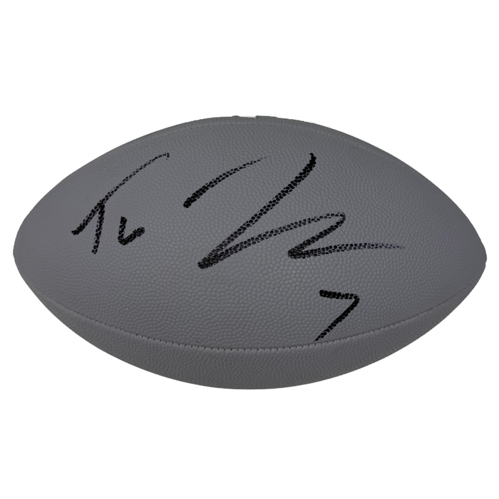 Taron Johnson Signed Grey Wilson Replica Football