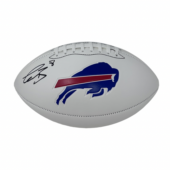 DOORBUSTER: Terrel Bernard Signed Buffalo Bills White Logo Football