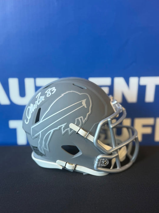 Facebook Auction: Andre Reed Signed Buffalo Bills Slate Speed Mini Helmet (Smudged)