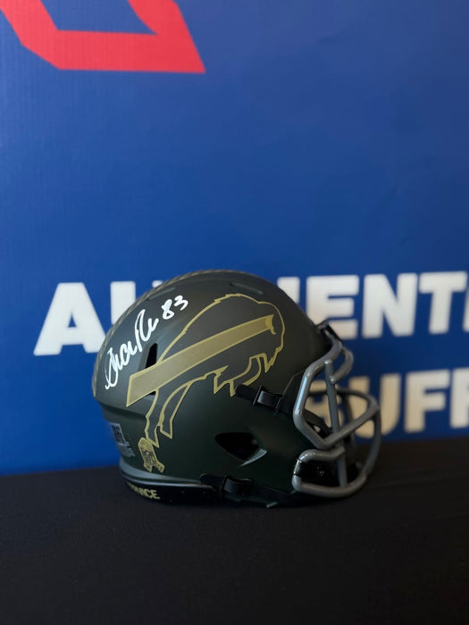 Facebook Auction: Andre Reed Signed Buffalo Bills 2025 Salute to Service Speed Mini Helmet