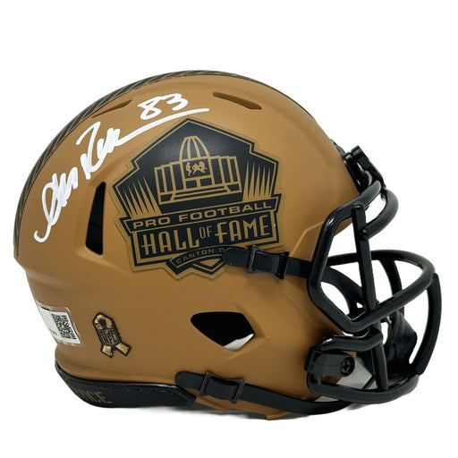 Andre Reed Signed 2023 HOF Salute to Service Speed Mini Helmet Signed Mini Helmets TSE Buffalo 