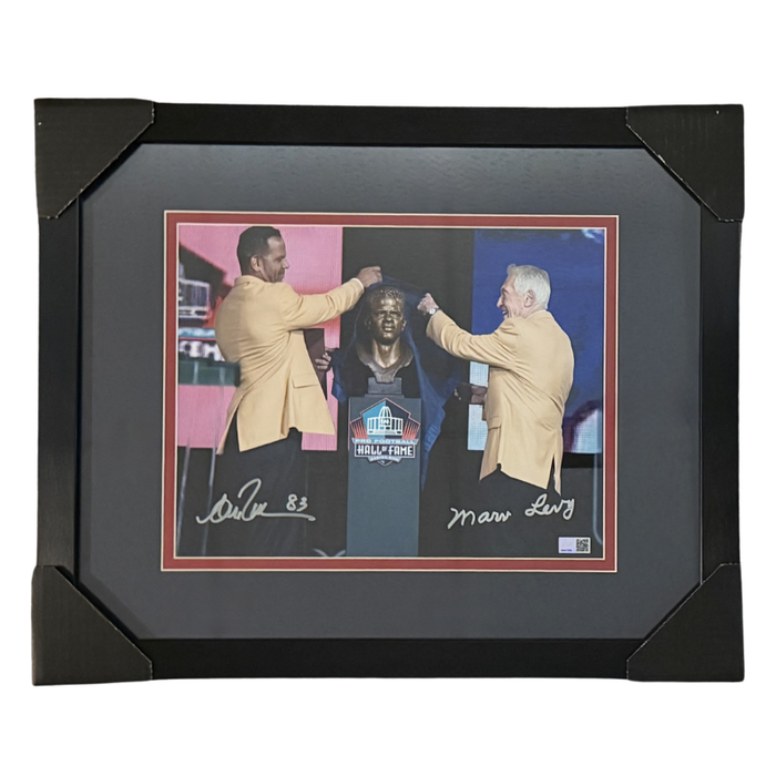 Andre Reed and Marv Levy Hall of Fame Bust Reveal 11x14 Photo Professionally Framed