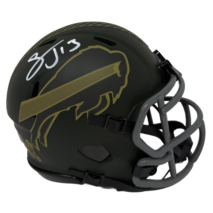 Stevie Johnson Signed Buffalo Bills 2025 Salute to Service Speed Mini Helmet