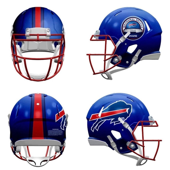 PRE-SALE: Marv Levy Signed TSE Exclusive Blue Speed Mini Helmet with HOF '01