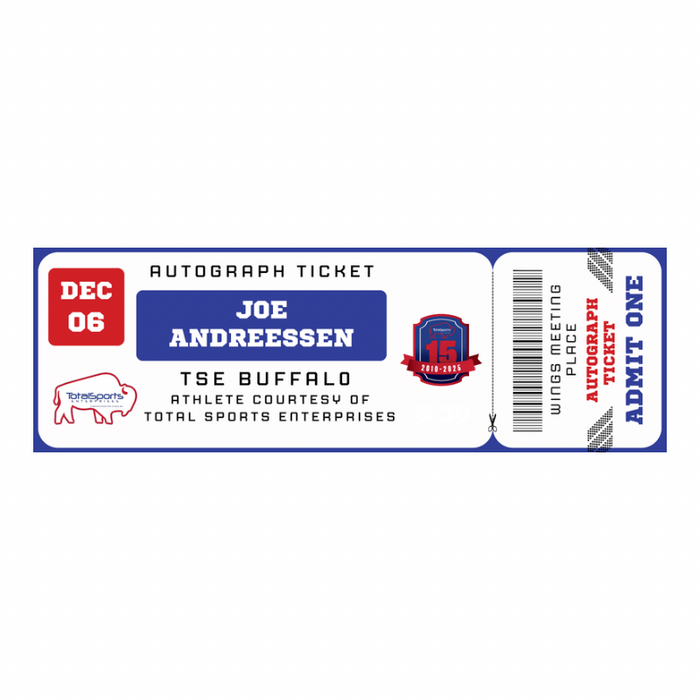 AUTOGRAPH TICKET: Get Any Item of Yours Signed in Person by Joe Andreessen