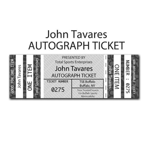 AUTOGRAPH TICKET: Get Any Item of Yours Signed in Person by John Tavares PRE-SALE TSE Buffalo 