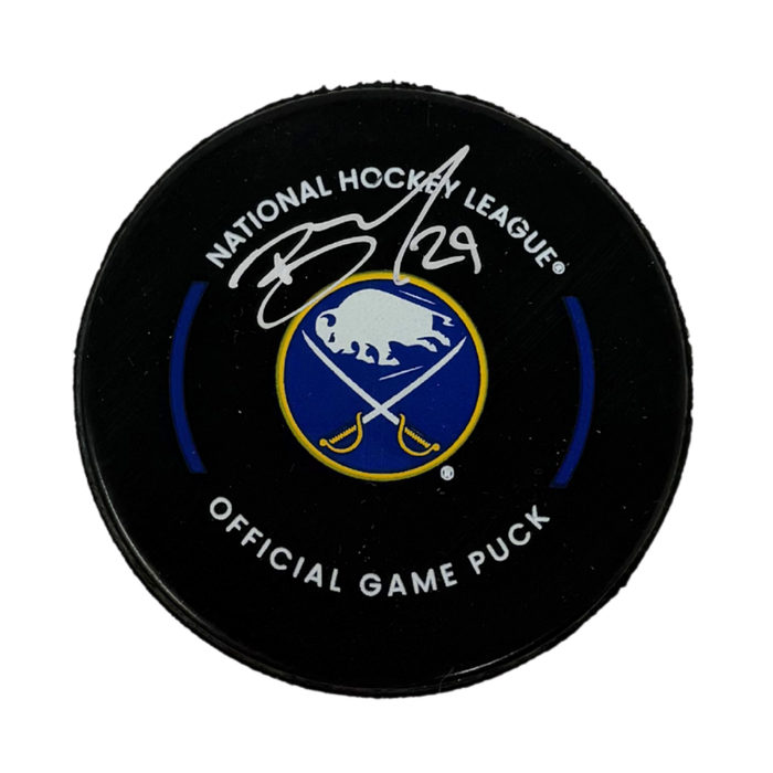 Beck Malenstyn Signed Buffalo Sabres Official Game Model Hockey Puck