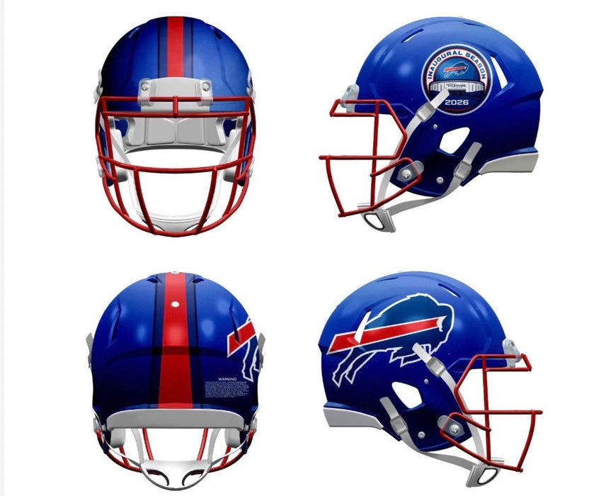 PRE-SALE: Jim Kelly Signed TSE Exclusive Blue Speed Mini Helmet