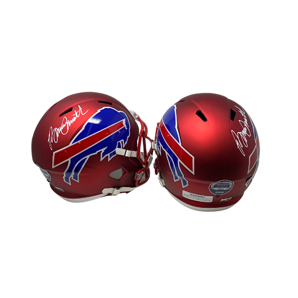 Bruce Smith Signed TSE Exclusive Riddell Inaugural Buffalo Bills Full Size Red Speed Replica Helmet