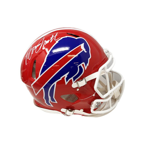 Bruce Smith Signed Buffalo Bills Full Size Authentic Red TB Helmet Signed Full Size Helmets TSE Buffalo 