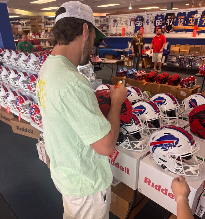 Josh Allen Signed Buffalo Bills Full Size RAVE Speed Replica Helmet