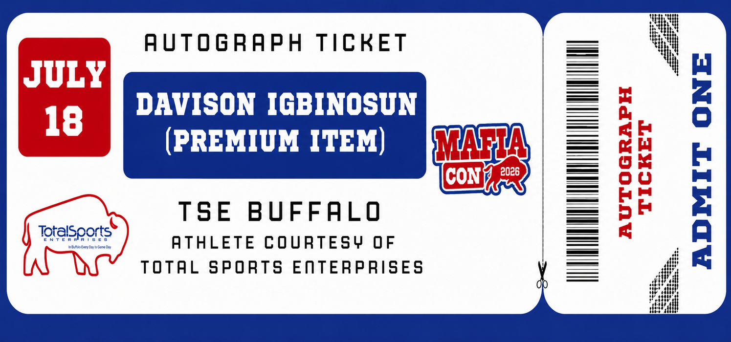 AUTOGRAPH TICKET: Get Your Premium Item Signed in Person by Davison Igbinosun