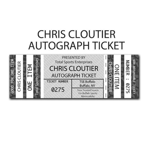 AUTOGRAPH TICKET: Get Any Item of Yours Signed in Person by Chris Cloutier (SEE DESCRIPTION FOR IMPORTANT DETAILS) PRE-SALE TSE Buffalo 