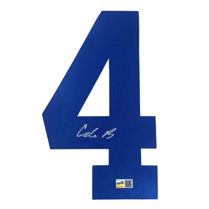 Cole Bishop Signed Blue Authentic Jersey Number #4