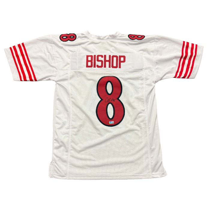 Cole Bishop Signed Pro-Style White College Football Jersey