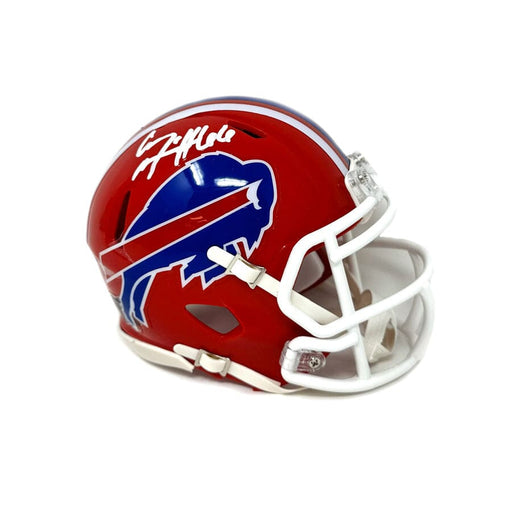 Connor McGovern Signed Buffalo Bills Red TB Speed Mini Helmet Signed Mini Helmets TSE Buffalo 