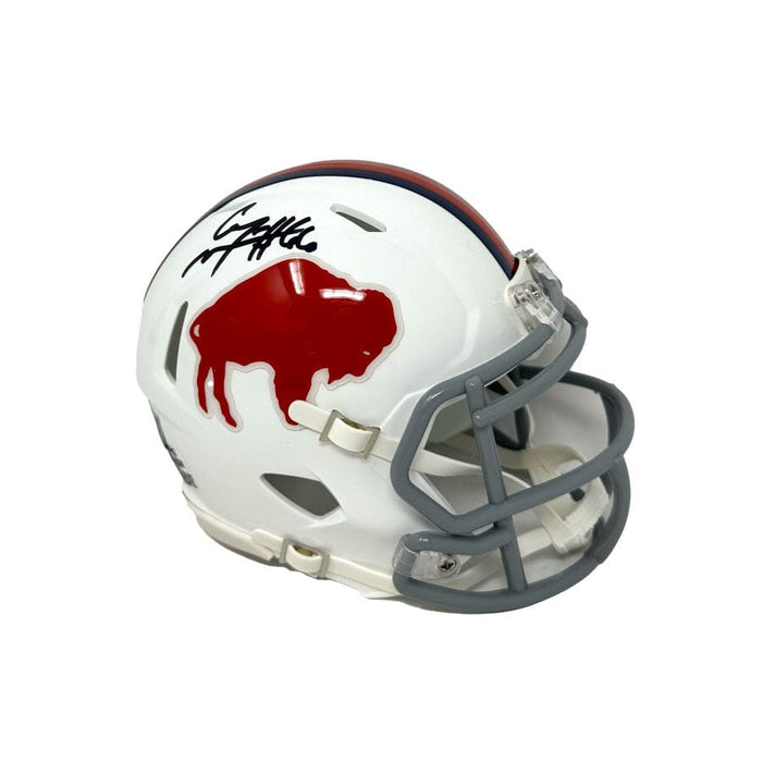 buffalo bills speed mini football helmet Connor McGovern Signed Buffalo Bills Standing Buffalo Speed Mini Helme — TSE Buffalo