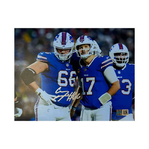 Connor McGovern Signed Talking to Josh Allen Photo Signed Photos TSE Buffalo 