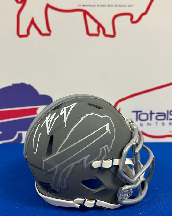 Facebook Auction: Christian Benford Autographed Slate Mini Helmet TSE Buffalo 