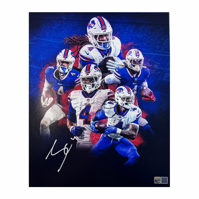 James Cook Signed Color Burst Collage Photo