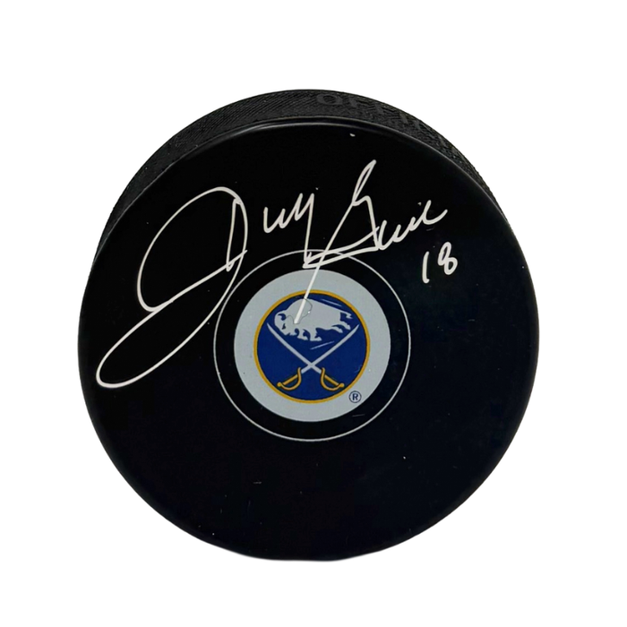 Danny Gare Signed Buffalo Sabres Small Logo Hockey Puck