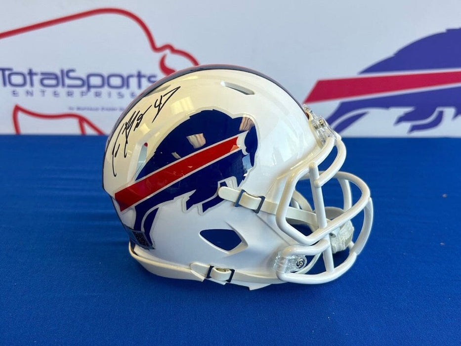 Facebook Auction: Christian Benford Autographed Speed Mini Helmet TSE Buffalo 