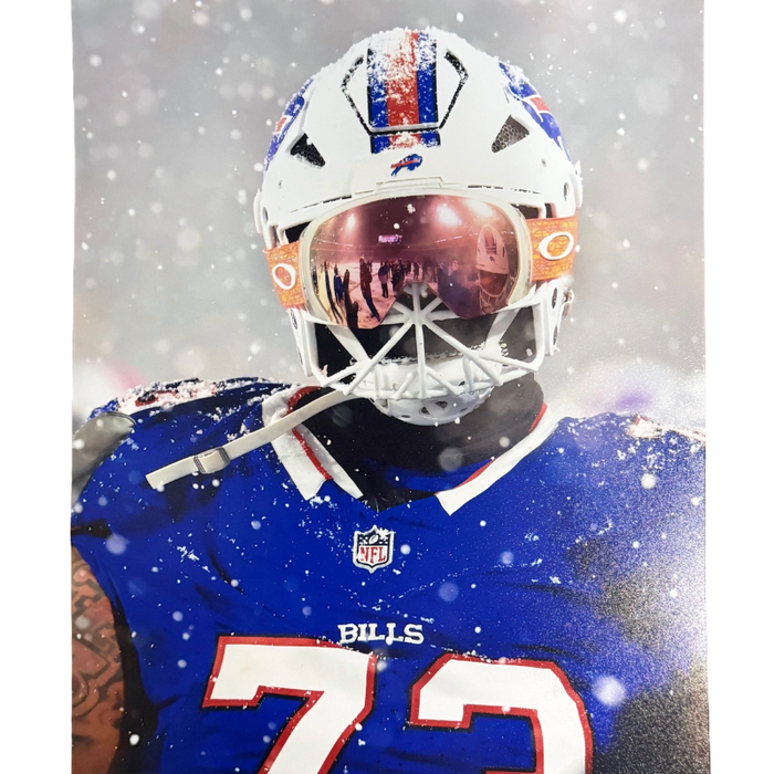 Dion Dawkins Unsigned Snow Goggles 8x10 Photo