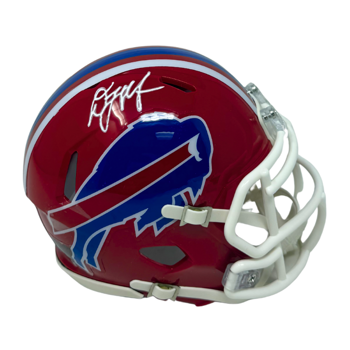 DJ Moore Signed Buffalo Bills Red Throwback Speed Mini Helmet