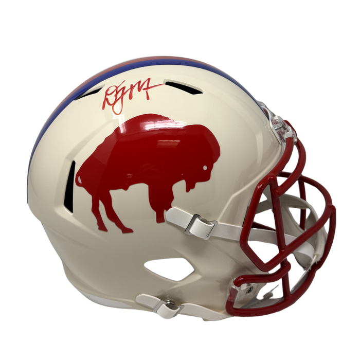 DJ Moore Signed Buffalo Bills Full Size Retro Speed Replica Helmet