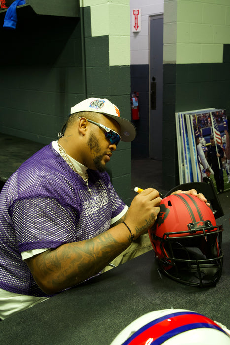 Dion Dawkins Signed Buffalo Bills Full Size RAVE Speed Authentic Helmet