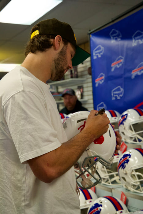 Josh Allen Signed Buffalo Bills Full Size Standing Buffalo Speed Authentic Helmet