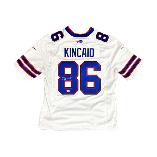 Dalton Kincaid Signed Buffalo Bills White Nike Authentic Stitched Jersey Signed Jerseys TSE Buffalo 