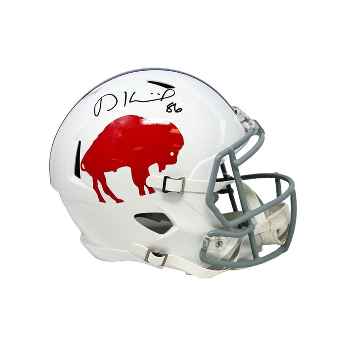 Dalton Kincaid Signed Buffalo Bills Full Size Standing Buffalo Speed Replica Helmet Signed Full Size Helmets TSE Buffalo 