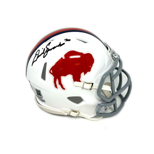 David Edwards Signed Buffalo Bills Standing Buffalo Speed Mini Helmet Signed Mini Helmets TSE Buffalo 