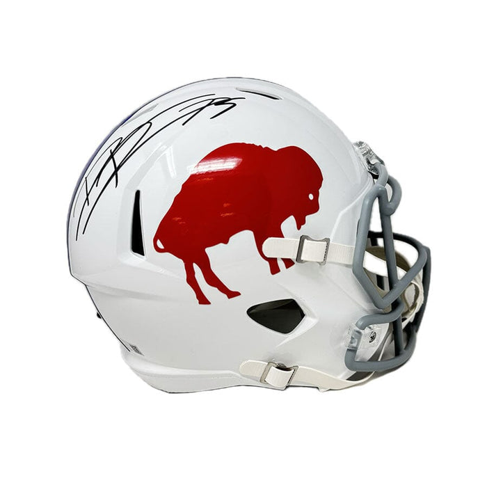 Dion Dawkins Signed Buffalo Bills Standing Buffalo Full Size Replica Speed Helmet Signed Full Size Helmets TSE Buffalo 