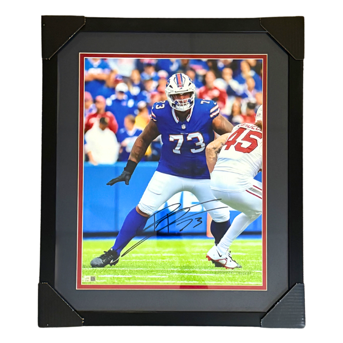 Dion Dawkins Signed Blocking vs Cardinals 16x20 Photo Professionally Framed
