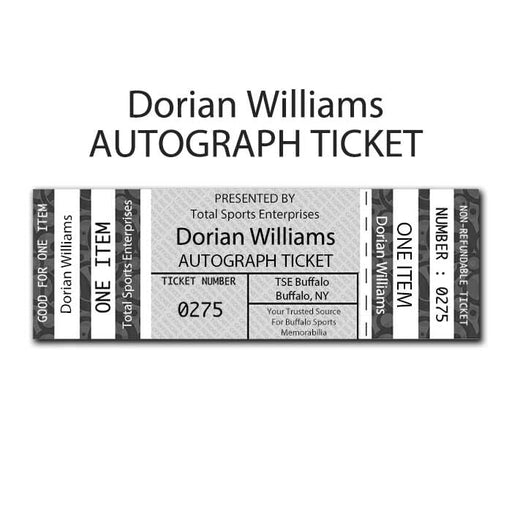 AUTOGRAPH TICKET: Get Any Item of Yours Signed in Person by Dorian Williams PRE-SALE TSE Buffalo 