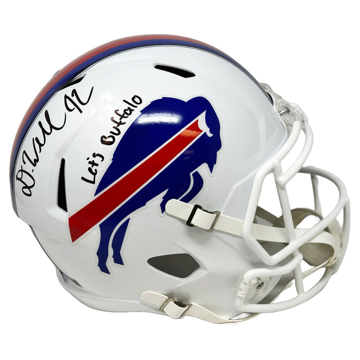 Dorian Williams Signed Buffalo Bills Full Size 2021 Speed Replica Helmet with Lets Go Buffalo Signed Full Size Helmets TSE Buffalo 